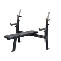 Скамья для жима горизонтальная со страховочными упорами Gymleco 122RS